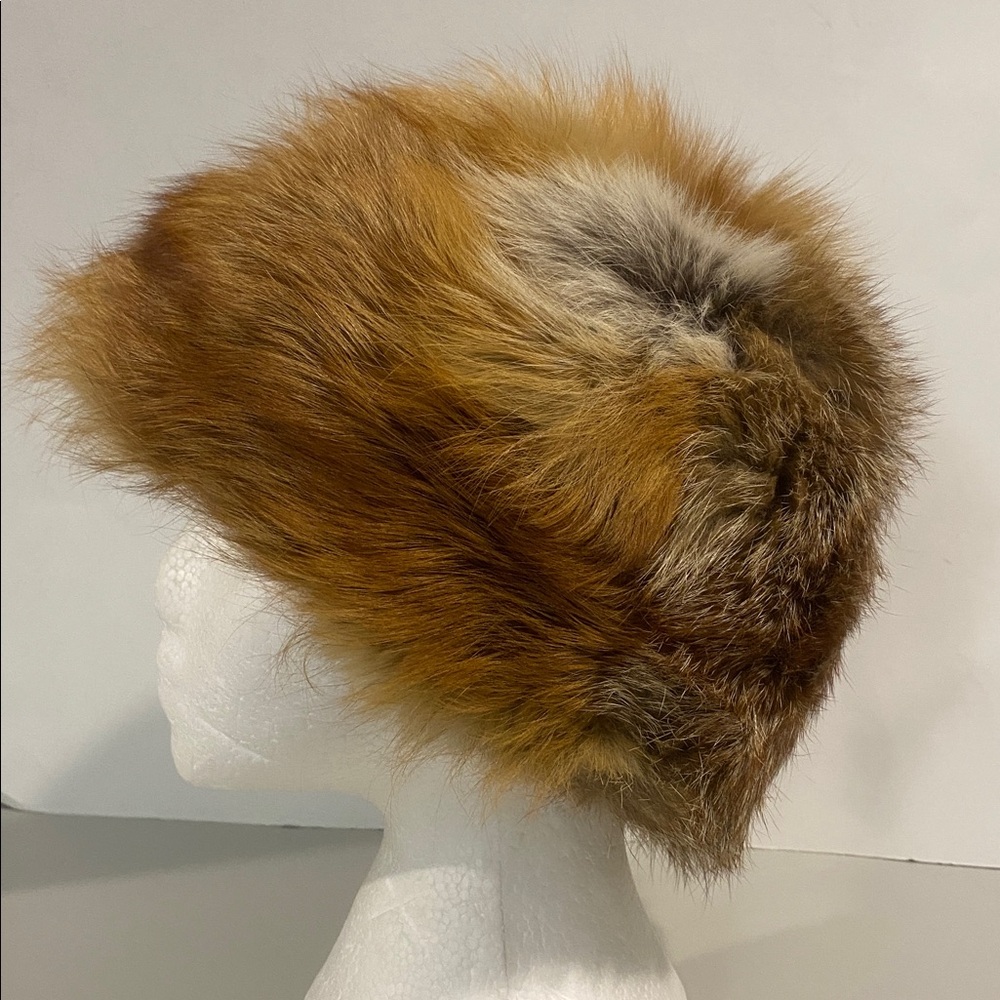 Vintage Brown Fur Hat Genuine Fur Winter Cold Weather Size 52” - Picture 4 of 14